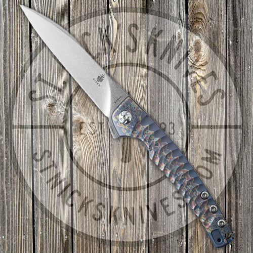 Kizer - Splinter - Titanium - Anodized Blue - Frame Lock - Ki3457A2