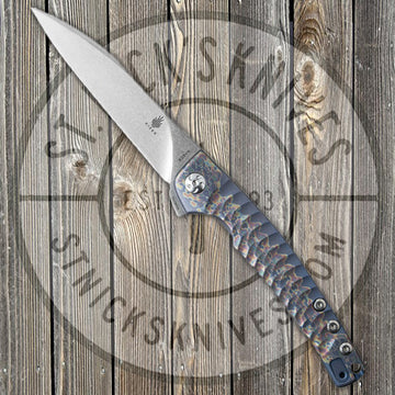 Kizer - Splinter - Titanium - Anodized Blue - Frame Lock - Ki3457A2