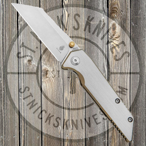 Kizer - Fire Ant - S35VN - Titanium w/ Gold Accent - Ki2535A2