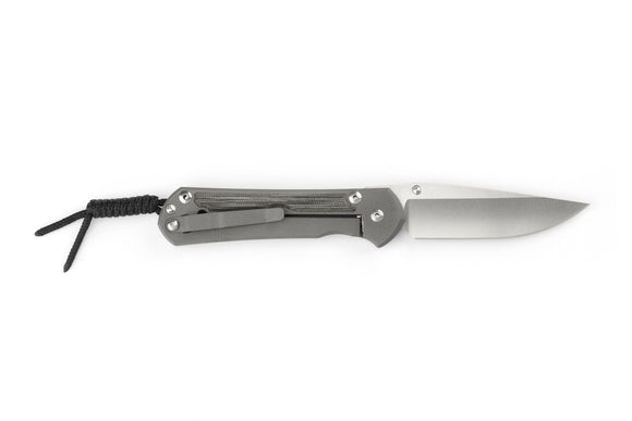 Chris Reeve Knives - Large Sebenza 31 - Black Canvas Micarta Inlay - Drop Point - L31-1200