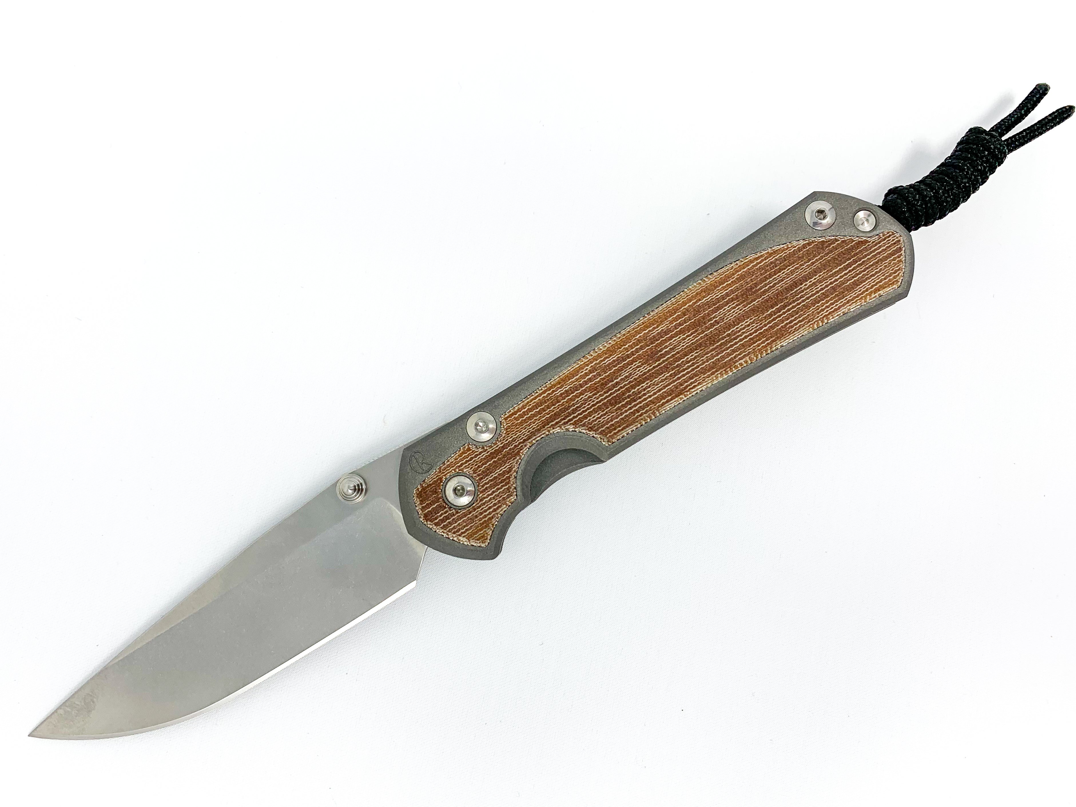 Chris Reeve Knives - Large Sebenza 31 - Natural Canvas Micarta Inlay - Drop Point - L31-1212