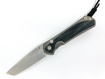 Chris Reeve Knives Large Sebenza 31 - Black Canvas Micarta Inlay - Tanto - L31-1228