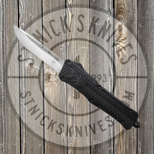 Cobratec - LBCTK-1LDNS Large CTK-1 Black, 3.75" D2 Steel Plain Blade, Aluminum Handle