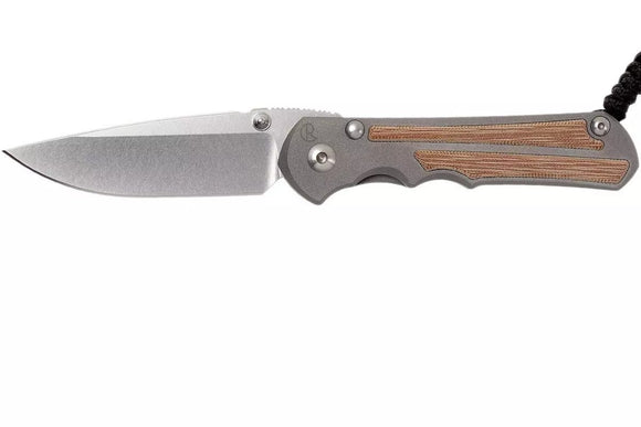 Chris Reeve Knives Large Inkosi - Drop Point Blade - Natural Canvas Micarta Inlay - LIN-1014