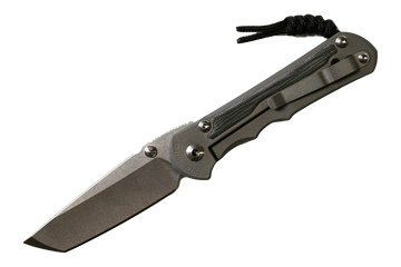 Chris Reeve Knives Large Inkosi - Left Hand - Drop Point Blade - Black Canvas Micarta Inlay - LIN-1045