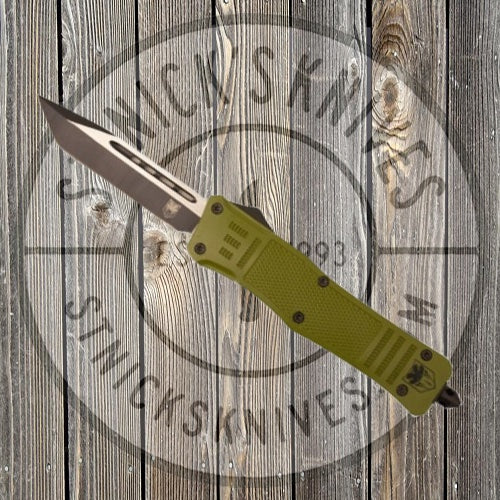CobraTec Knives Tanto Large CTK-1 OD Green, 3.75" D2 Steel, OD Green Aluminum Handle - LODCTK-1LTNS