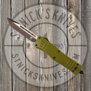 CobraTec Knives Tanto Large CTK-1 OD Green, 3.75" D2 Steel, OD Green Aluminum Handle - LODCTK-1LTNS