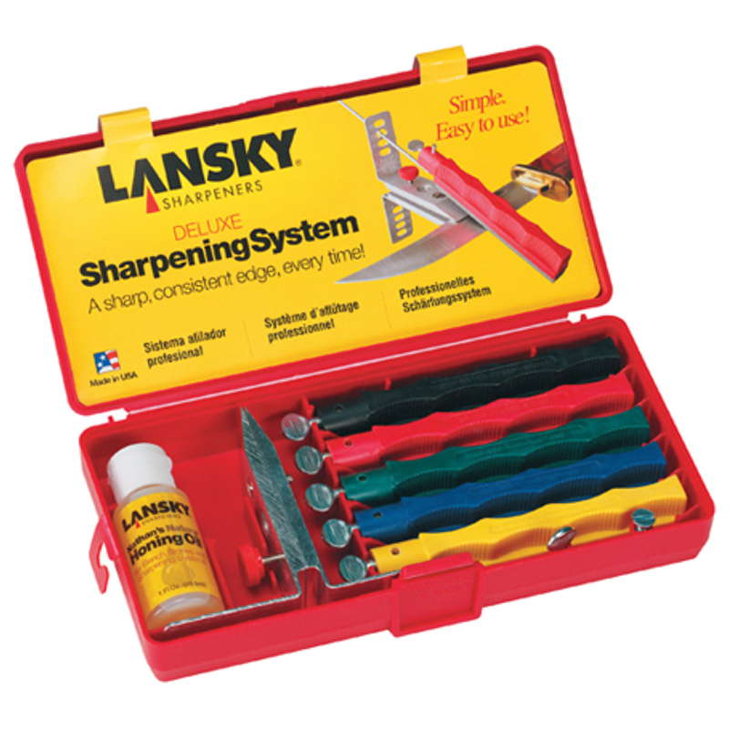 Lansky Deluxe Turn-Box Crock Stick Sharpener (Medium/Fine Grit) LCD5D
