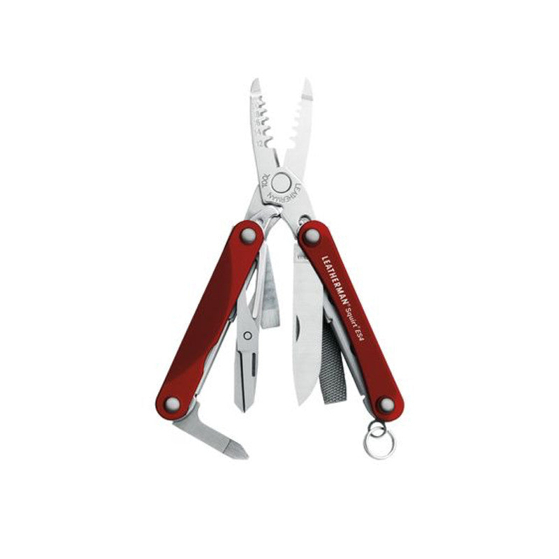 Leatherman - Squirt ES4 - Keychain Electrician's Mini Multi-Tool-  Red - 831198