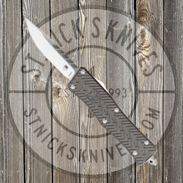 Cobratec Grey Titan M390 Drop Not Serrated - MGYTNM390DNS