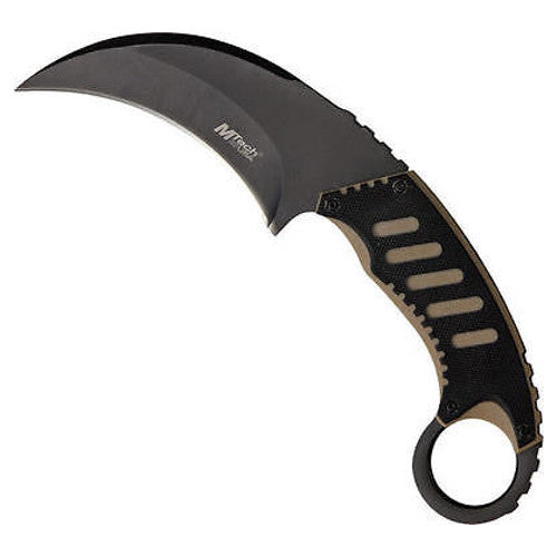 MTECH USA - Karambit Neck Knife - Black  & Tan - MT-665BT
