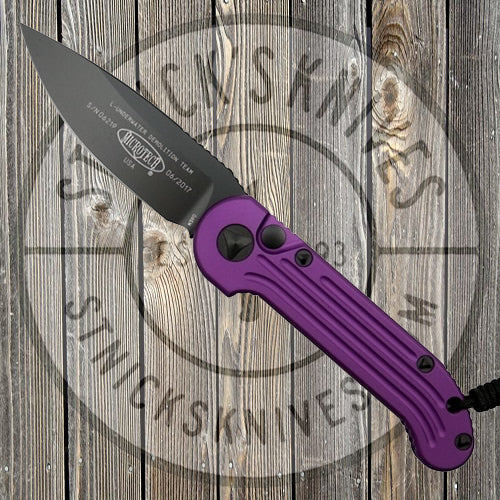 Microtech - LUDT - Single Edge - Black Hardware - Violet Chassis - 135-1VI