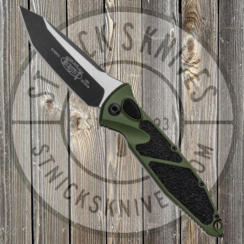 Microtech - Socom Elite - Tanto Edge - Automatic - Black Standard - OD Green Chassis - 161A-1OD