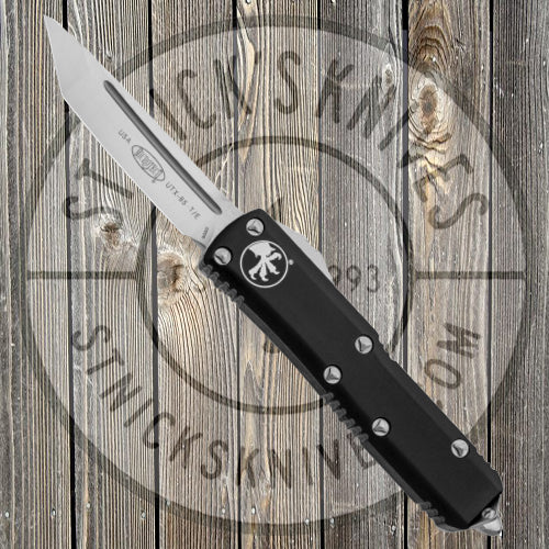 Microtech - UTX-85 - Tanto Edge - Satin Hardware - Black Chassis - 233-4