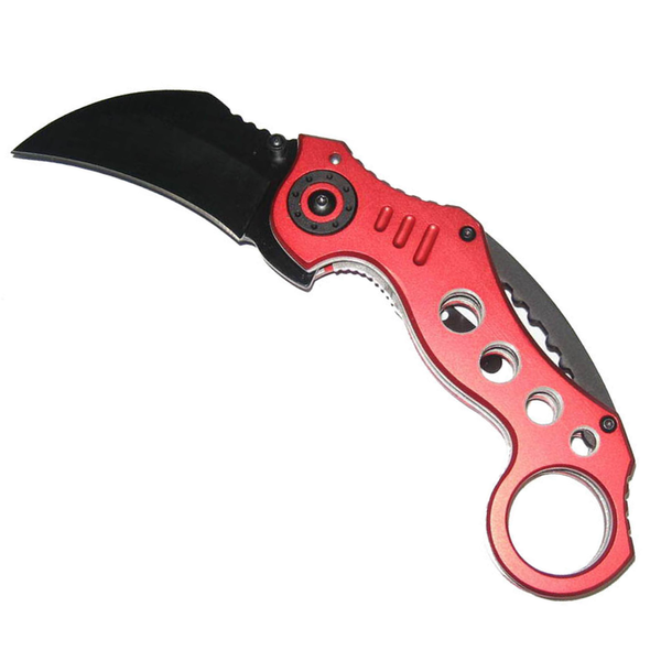 Milspec - Spring-Assisted - Karambit - Red - YC-S-2757-RD
