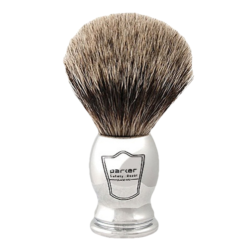 Parker - Safety Razor - Chrome Handle - Pure Badger Brush - CHPB