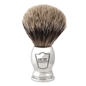 Parker - Safety Razor - Chrome Handle - Pure Badger Brush - CHPB