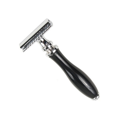 Parker - Safety Razor - 3 Piece - Black Resin Handle - 111B