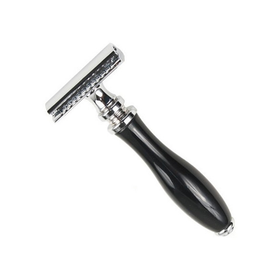Parker - Safety Razor - 3 Piece - Black Resin Handle - 111B