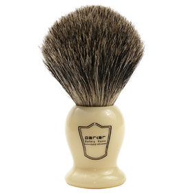Parker - Safety Razor - Faux Ivory Handle w/ Pure Badger Brush - IHPB