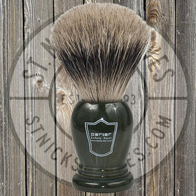 Parker - Shave Brush - Dark Green - Oversized Handle - Pure Badger Bristle - LGPB