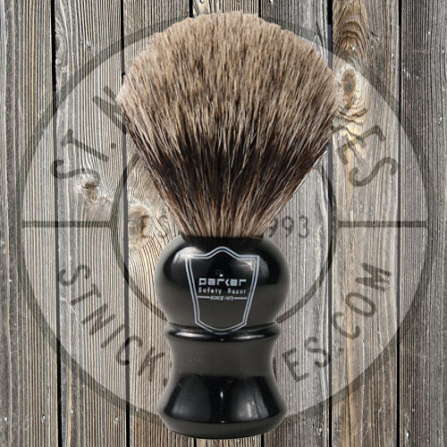 Parker - Shave Brush - Ebony Handle - Pure Badger Bristle - EHPB