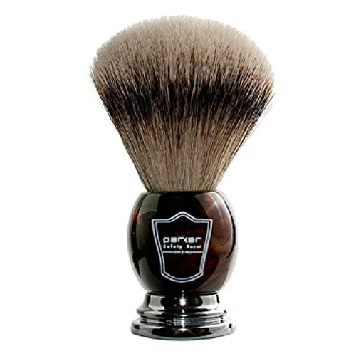 Parker - Shave Brush - Faux Horn Handle - Silver Tip Badger - HHST