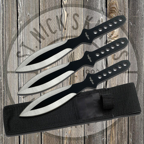Perfect Point - 3 pc. Set - Silver/Black - PP-114-3SB
