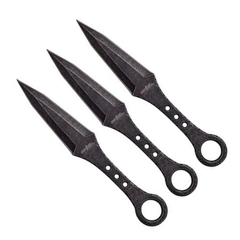 Perfect Point - 9in Throwing Knife Set - Stonewash - 3 pc - PF-003SW