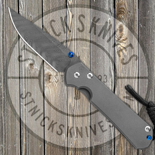 Chris Reeve Knives - Small Sebenza 31 - Plain Jane - Boomerang Damascus - Drop Point - S31-1002