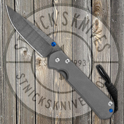 Chris Reeve Knives - Small Sebenza 31 - Plain Jane - Ladder Damascus - Drop Point - S31-1004