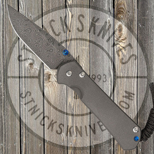 Chris Reeve Knives - Small Sebenza 31 - Plain Jane - Raindrop Damascus - Drop Point - S31-1006