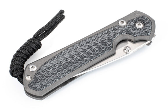 Chris Reeve Knives Small Sebenza 31 - Left Handed - Black Canvas Micarta Inlay - Drop Point - S31-1201