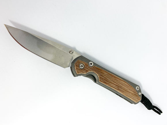 Chris Reeve Knives - Small Sebenza 31 - Natural Canvas Micarta Inlay - Drop Point - S31-1212