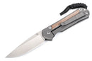 Chris Reeve Knives Small Sebenza 31 - Left Handed - Natural Canvas Micarta Inlay - Drop Point - S31-1213-1