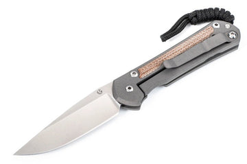 Chris Reeve Knives Small Sebenza 31 - Left Handed - Natural Canvas Micarta Inlay - Drop Point - S31-1213