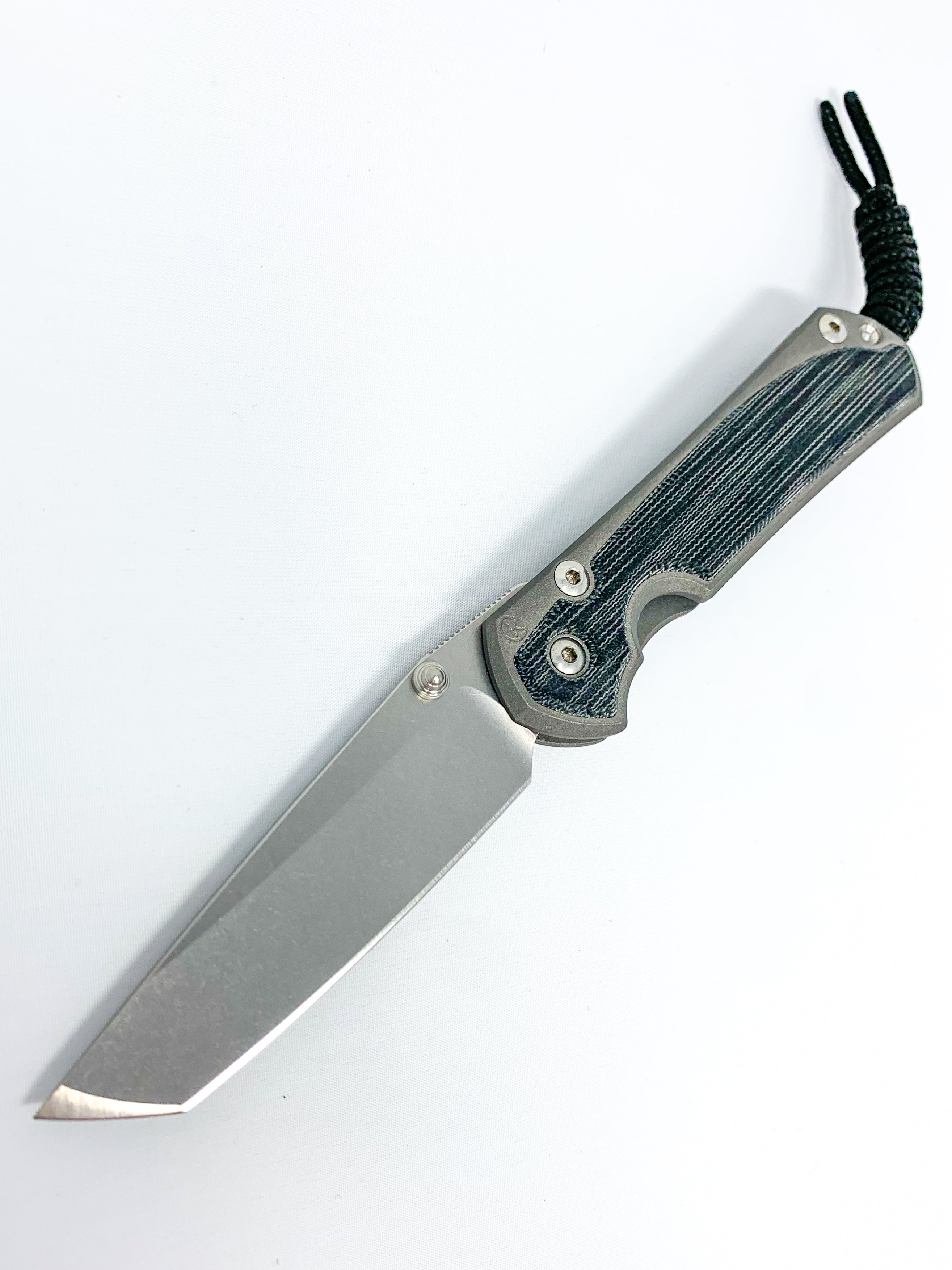 Chris Reeve Knives - Small Sebenza 31 - Black Canvas Micarta Inlay - Tanto - S31-1228