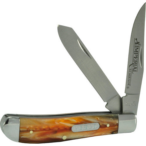 Schrade - Imperial - Trapper - Brown Marble Zytel Handles - IMP15T