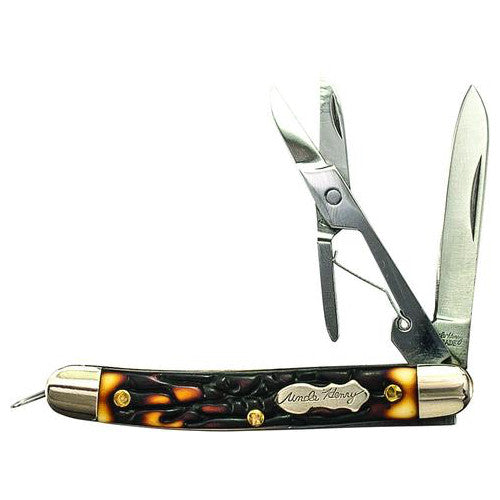 Schrade - Uncle Henry - Gambler Knife - Staglon Handles - 707UH