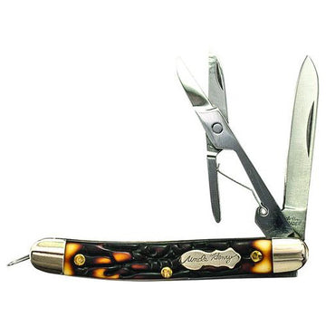 Schrade - Uncle Henry - Gambler Knife - Staglon Handles - 707UH