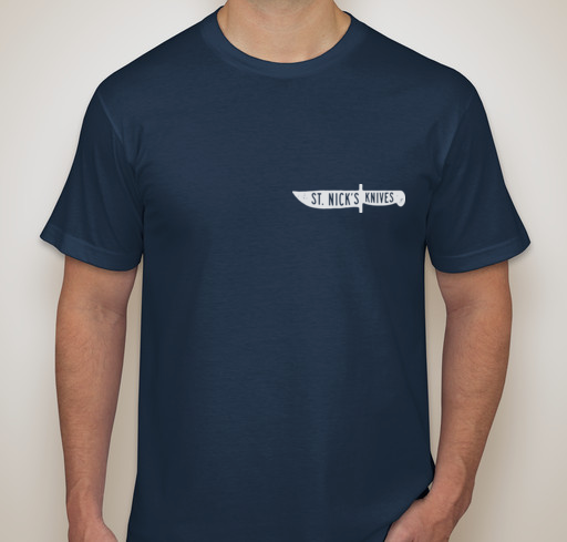 St. Nicks Knives - T-Shirt - Navy - Medium - SNK301