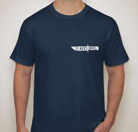 St. Nicks Knives - T-Shirt - Navy - X-Large - SNK303