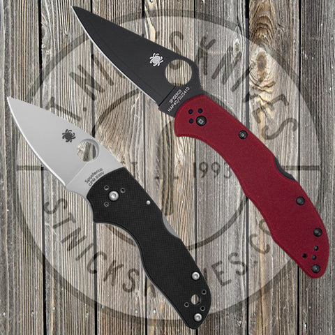Spyderco - Exclusive - Combo Pack - Lil’ Native/Delica - Plain Edge - Red G10 - SPYCOMBOPK4