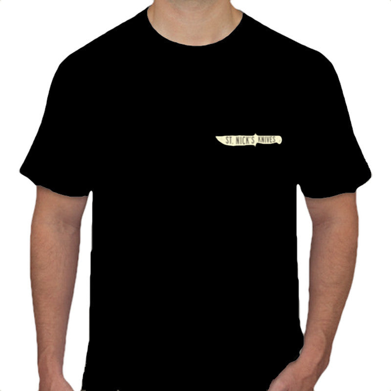 St. Nicks Knives - T-Shirt - Black - X-Large - SNK203