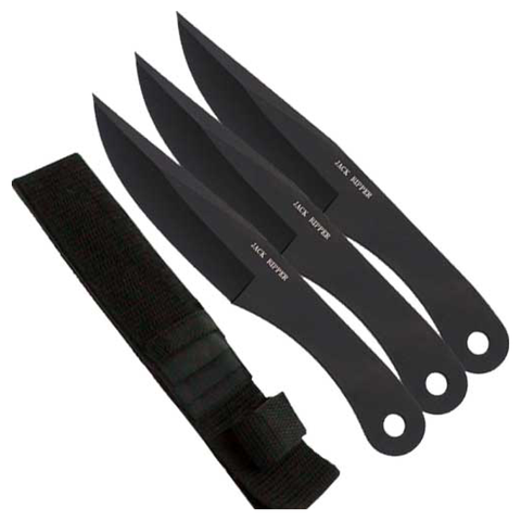 Throwing Knives - 3pc Set - 6.5 in -  Black - TK086-65BK3