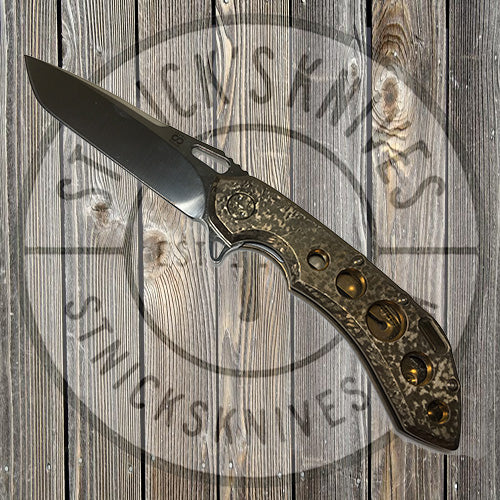 Olamic - Wayfarer 247 - M390 Tanto Blade -  Satin Finish - Gold Frosty Frames - 092T