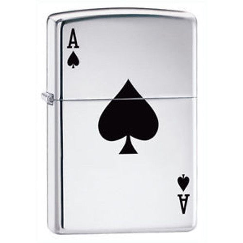 Zippo - Ace of Spades - High Chrome Polish Lighter - 24011