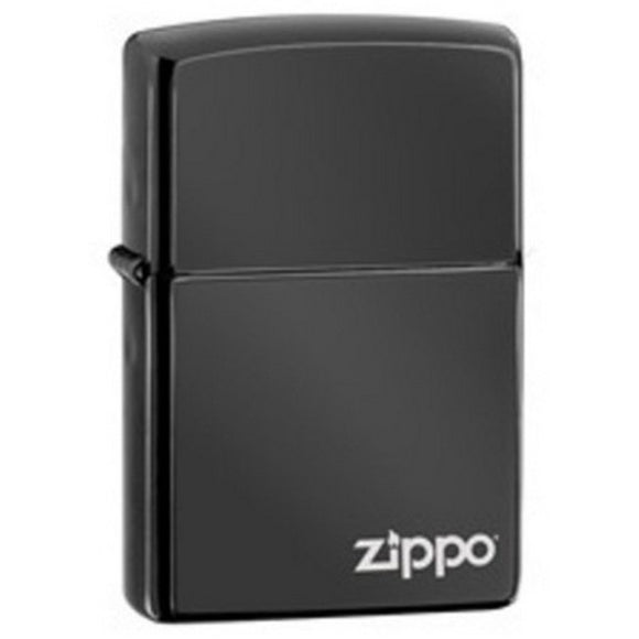 Zippo - Ebony Lighter w/ Zippo Logo - 24756ZL