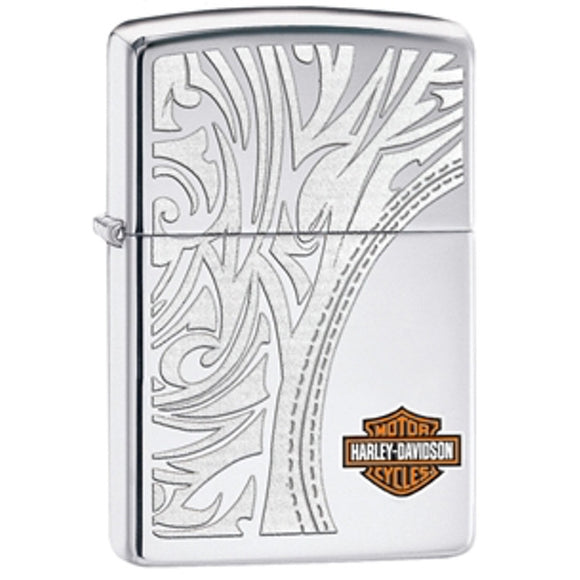 Zippo - Harley Davidson Design Chrome Lighter - 28825