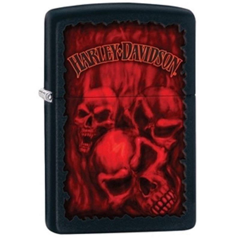 Zippo - Harley Davidson Red Skulls Lighter - 28826